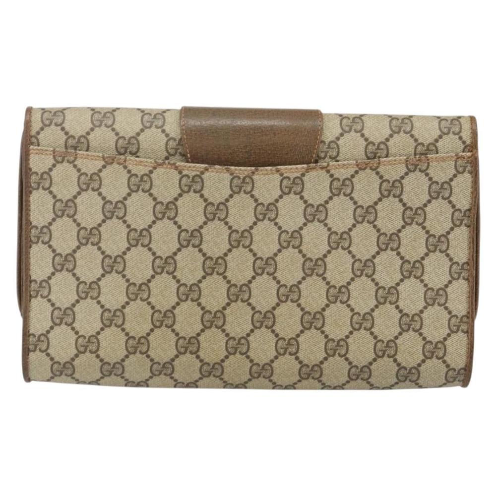 GUCCI GG Supreme Clutch Bag Beige Gold 89 02 050 Auth bs29617 - Picture 2 of 16